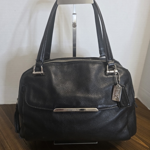 Coach Madison Georgie Satchel in black leather - Picture 9 of 15
